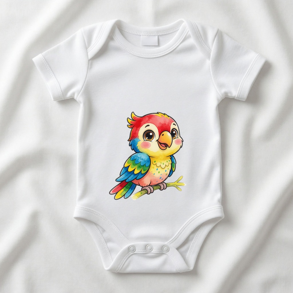 Body niemowlęce Szczęśliwe zwierzątka — Papuga