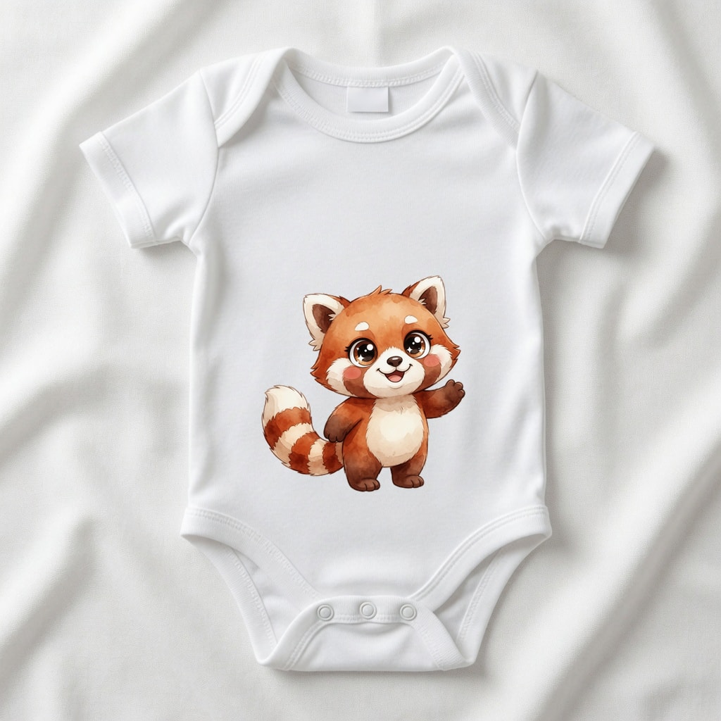 Body niemowlęce Szczęśliwe zwierzątka — Czerwona panda