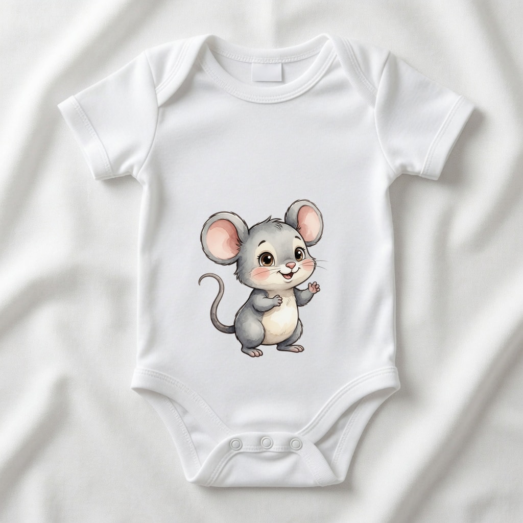 Body niemowlęce Szczęśliwe zwierzątka — Myszka