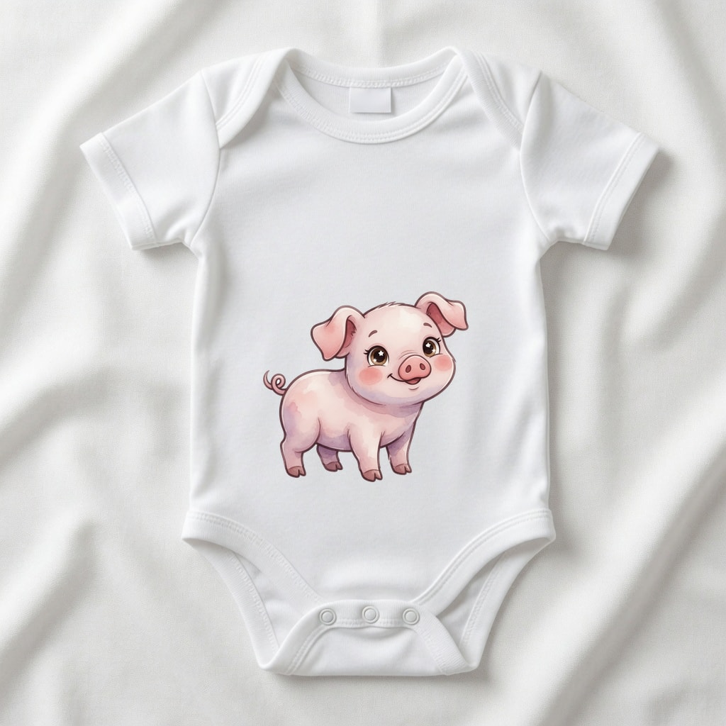Body niemowlęce Szczęśliwe zwierzątka — Świnka