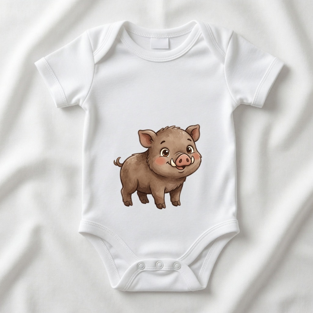 Body niemowlęce Szczęśliwe zwierzątka — Dzik
