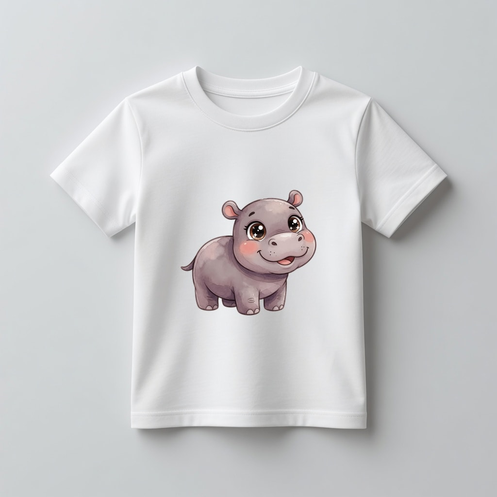 Koszulka kids Szczęśliwe zwierzątka — Hipcio