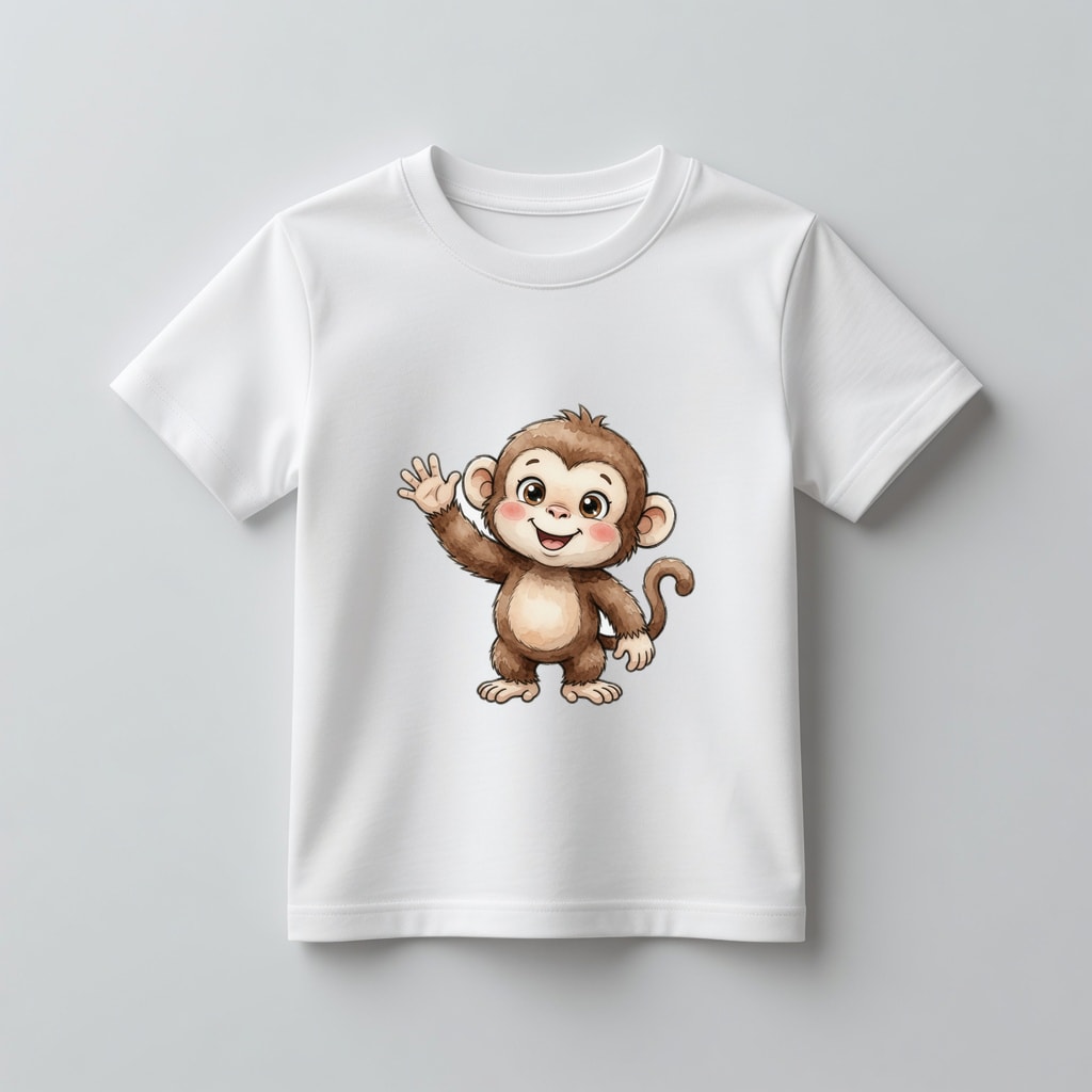 Koszulka kids Szczęśliwe zwierzątka — Małpka