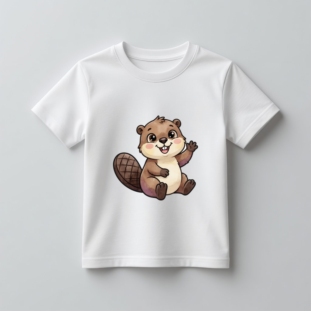 Koszulka kids Szczęśliwe zwierzątka — Bóbr