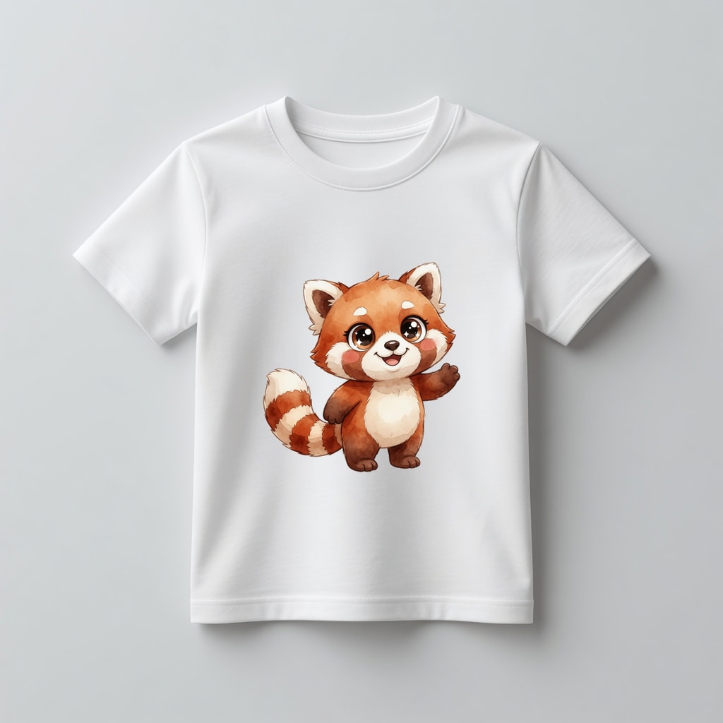 Koszulka kids Szczęśliwe zwierzątka — Czerwona panda