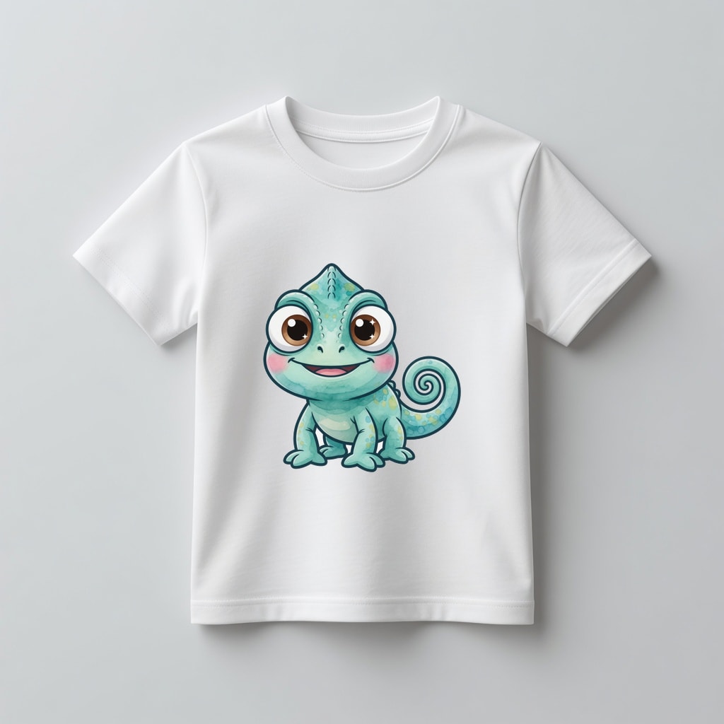 Koszulka kids Szczęśliwe zwierzątka — Kameleon