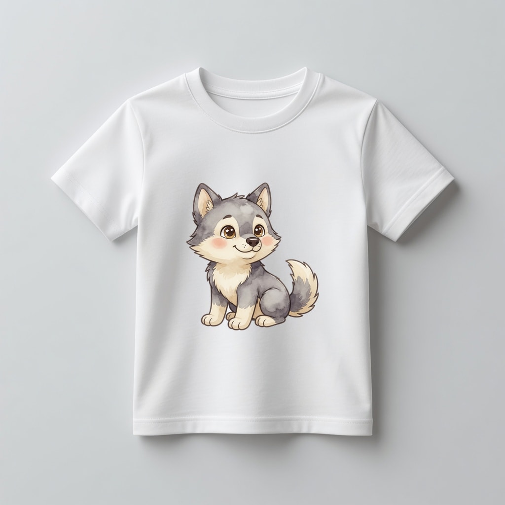 Koszulka kids Szczęśliwe zwierzątka — Wilczek